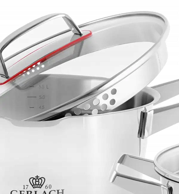 GERLACH SUPERIOR Set Pots with lids 10 el stainless steel induction Material stainless steel