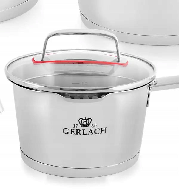 GERLACH SUPERIOR Set Pots with lids 10 el stainless steel induction Number of items in the set 10