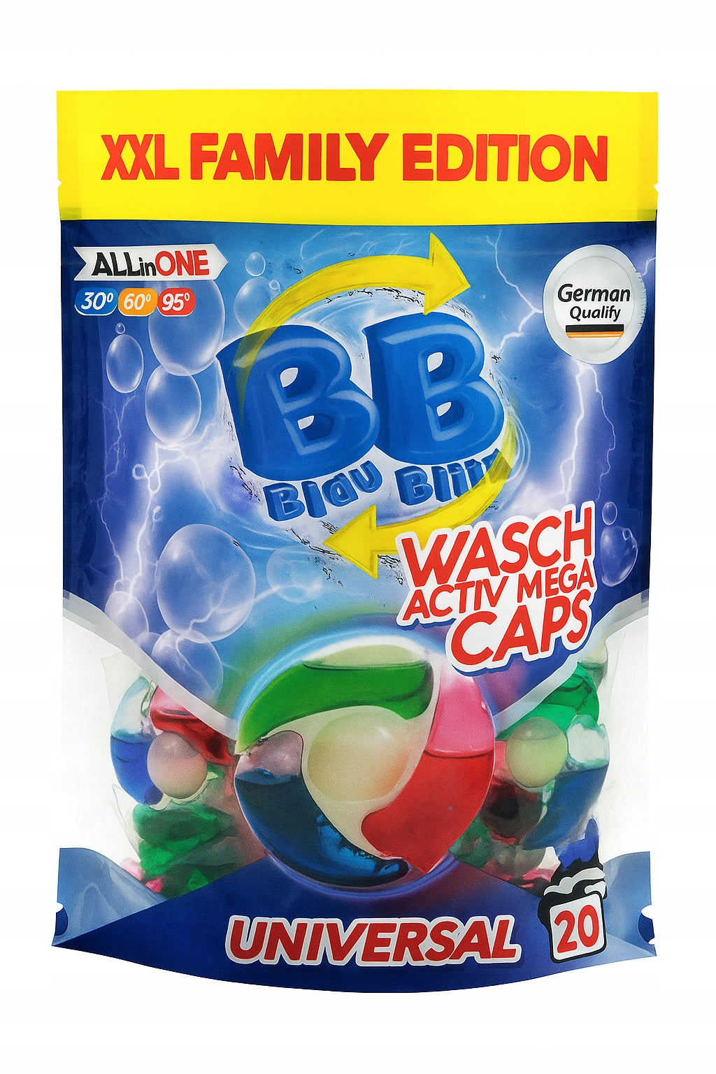 GERMAN DAILY WASHING CAPSULES BLAU BLITZ UNIVERSAL 20 PCS.
