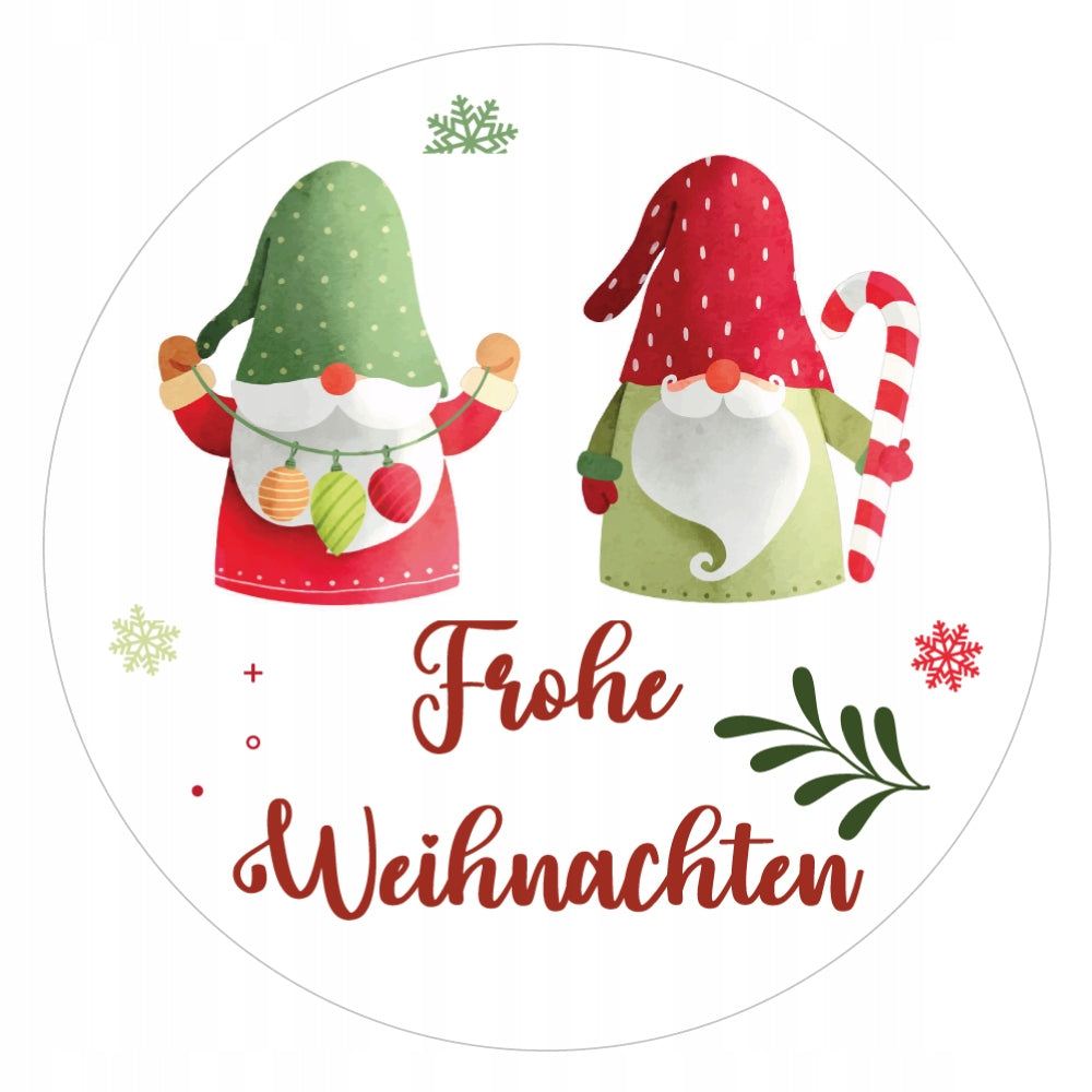 GERMAN MERRY CHRISTMAS stickers 48pcs
