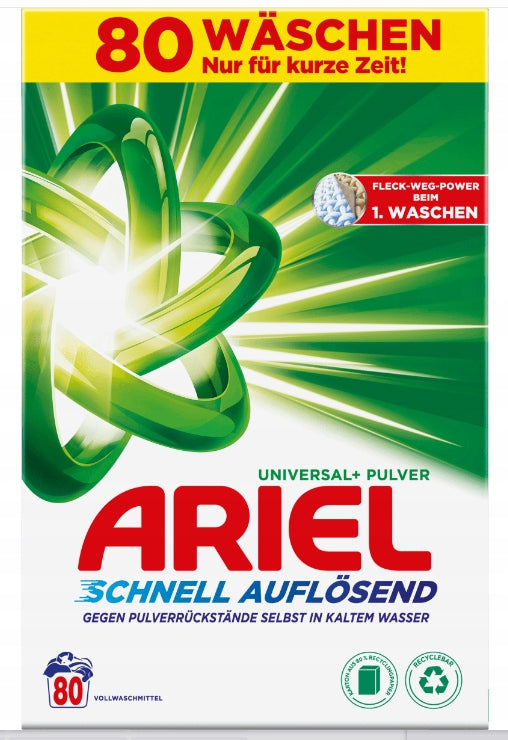 GERMAN WASHING POWDER UNIVERSAL ARIEL SCENTED LARGE CARTON 5KG XXL
