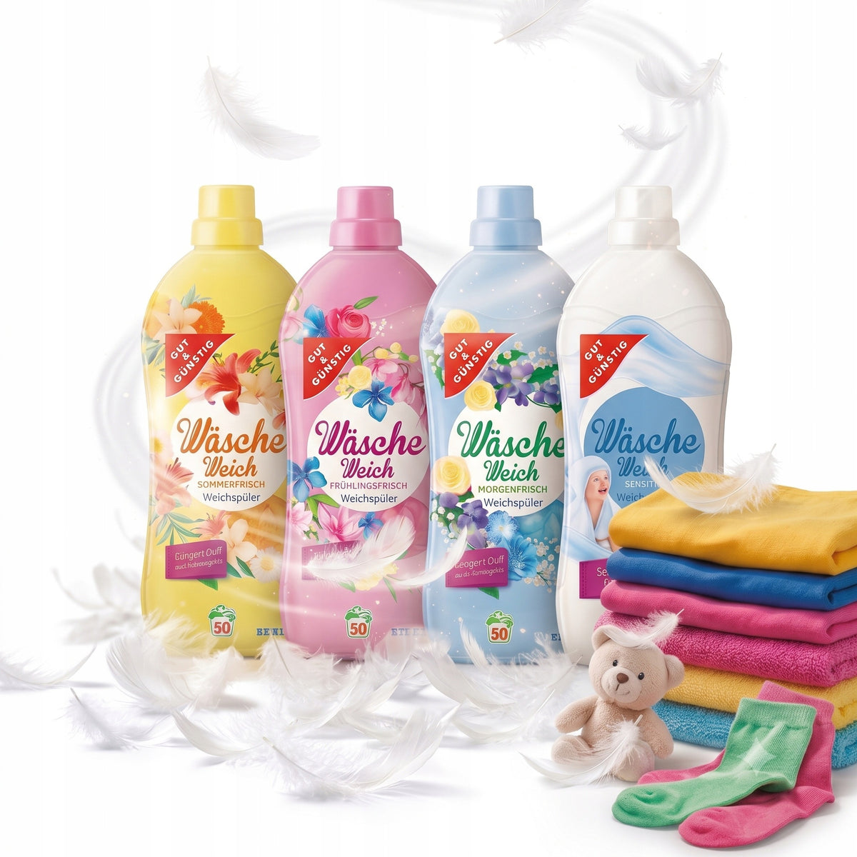GG Set of Concentrated Rinsing Liquids 4 Fragrances 200 Washes
