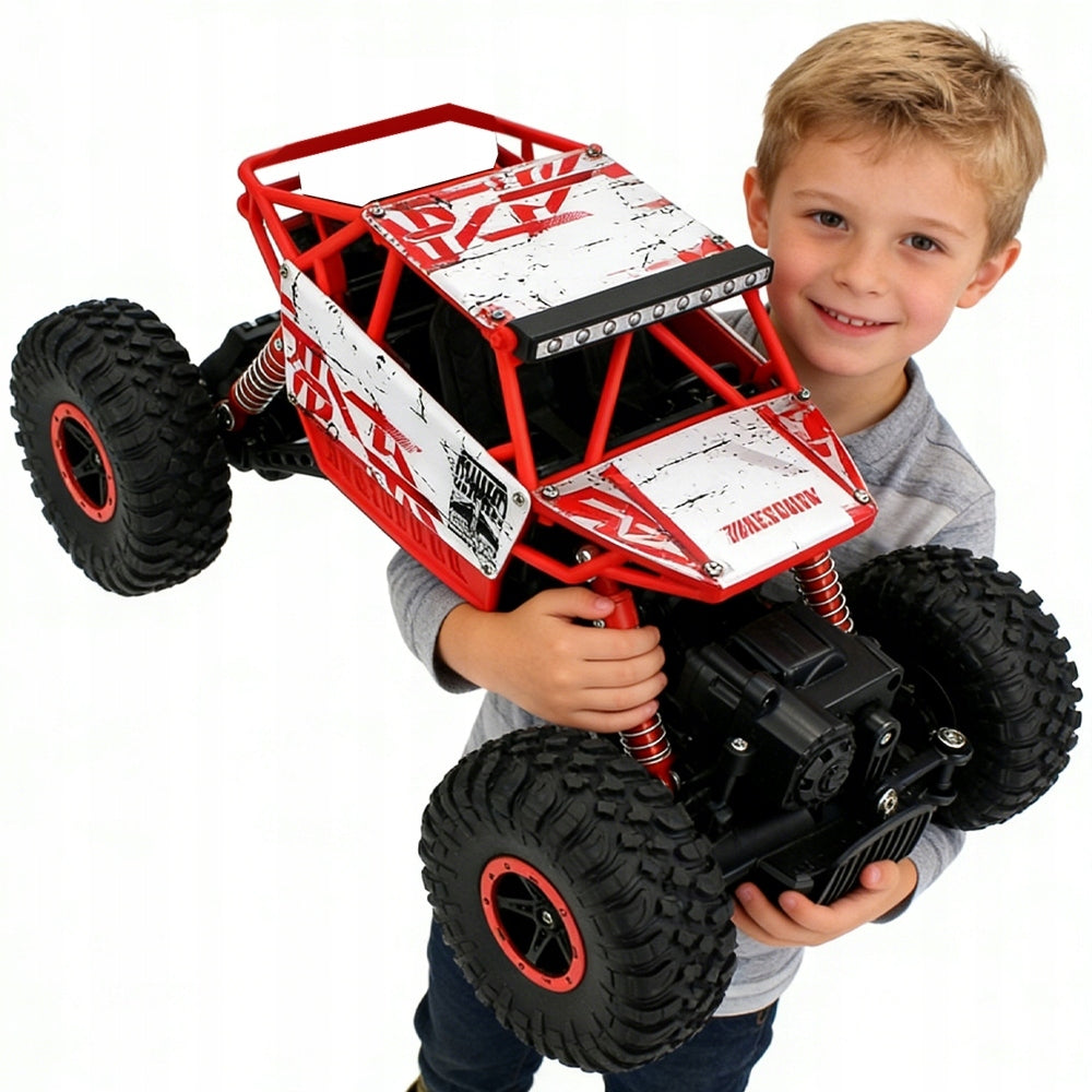 GIANT POWERFUL RC CAR 4X4 SUSPENSION 1:18 RED BABY NEW, unisex Packaging status original