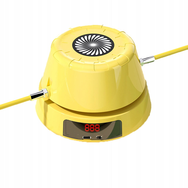 GIFT AUTOMATIC ELECTRIC JUMP ROPE LED DISPLAY REMOTE CONTROL Color yellow