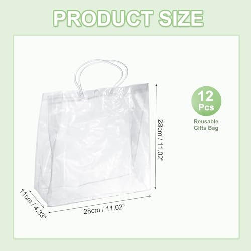 GIFT BAGS CLEAR PVC REUSABLE 12 PCS. plastic Manufacturer code Bez marki