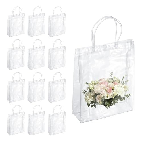 GIFT BAGS TRANSPARENT PVC REUSABLE 12 PIECES 25X20CM Brand no brand
