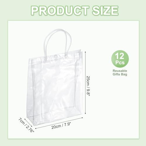 GIFT BAGS TRANSPARENT PVC REUSABLE 12 PIECES 25X20CM Manufacturer code Producent niezależny