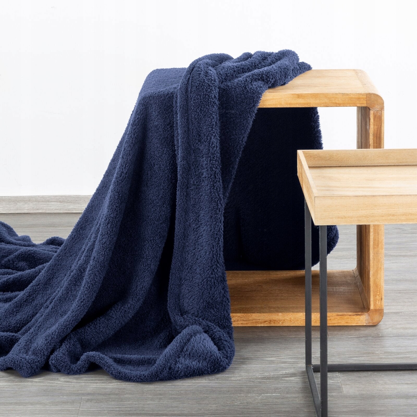 GIFT BLANKET microfiber bedspread for armchair 70X160 cm Pled Eurofirany navy blue EAN (GTIN) 5903571610232