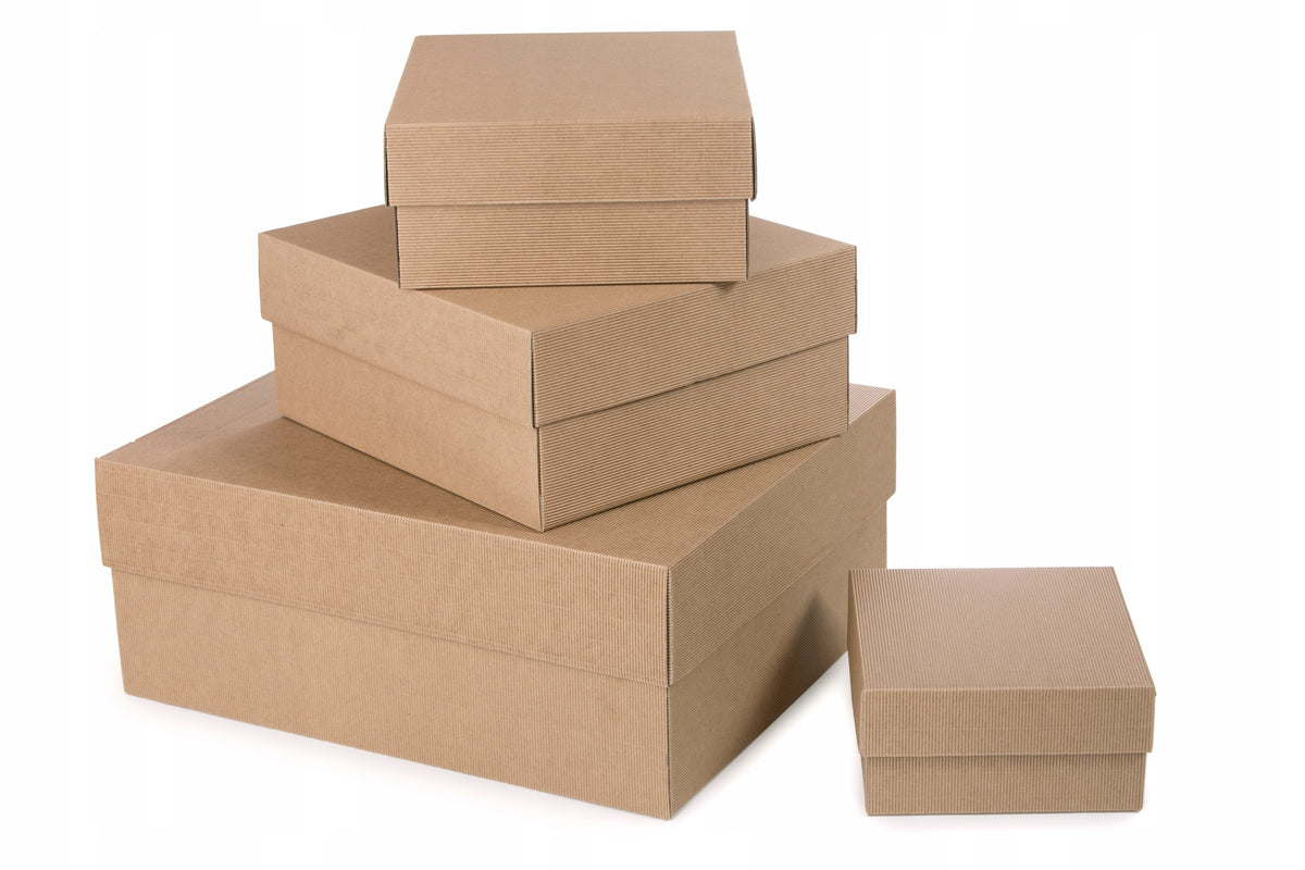 GIFT BOX DECORATIVE 150X150X70 BROWN DECOR