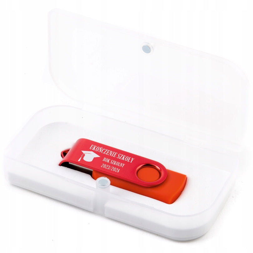 GIFT ENGRAVED Pendrive 128 GB USB 2.0 + YEAR-END BOX for STUDENT