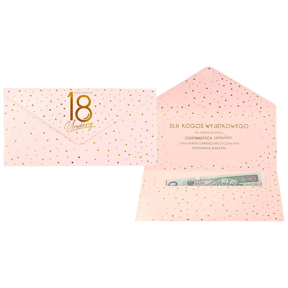 GIFT ENVELOPE DECORATIVE BIRTHDAY 18 ELITE KOP-050 KUKARTKA