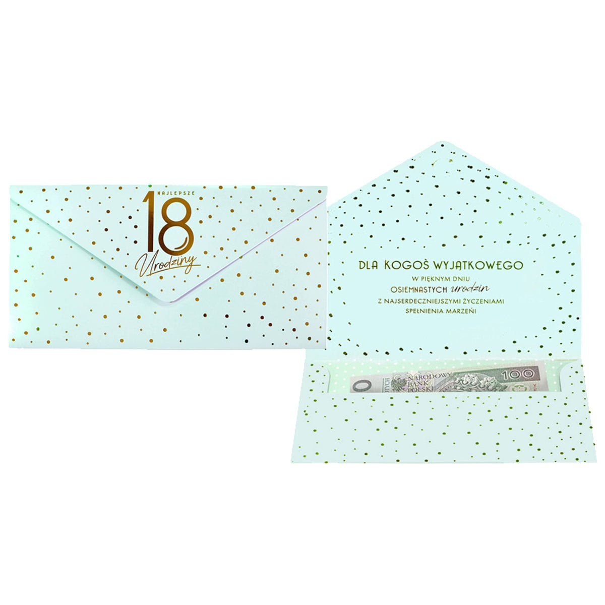 GIFT ENVELOPE DECORATIVE BIRTHDAY 18 ELITE KOP-051 KUKARTKA