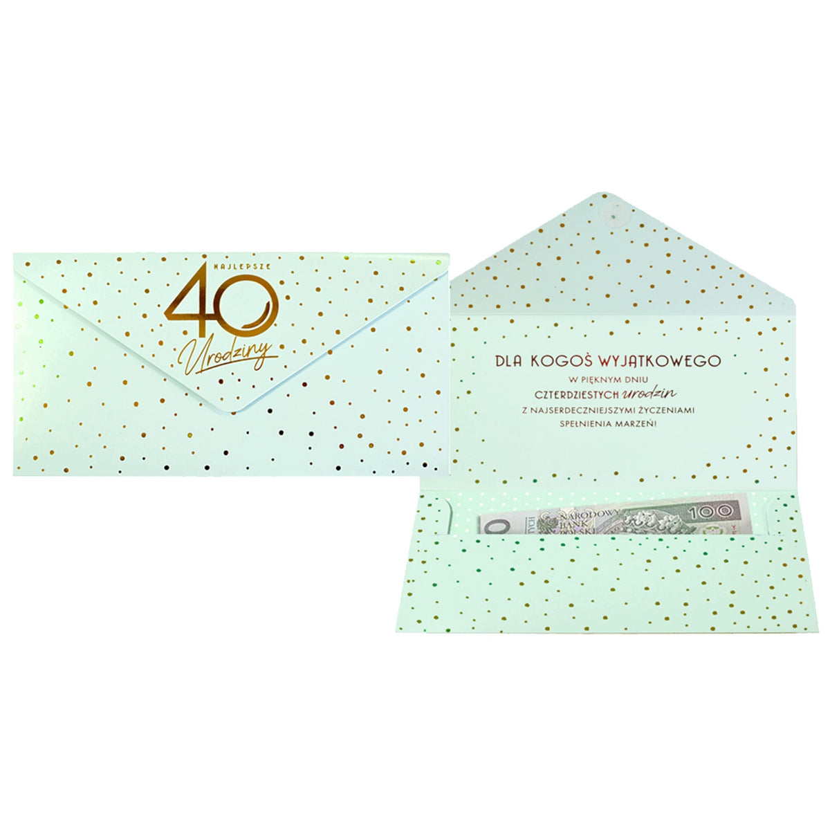 GIFT ENVELOPE DECORATIVE BIRTHDAY 40 ELITE KOP-054 KUKARTKA