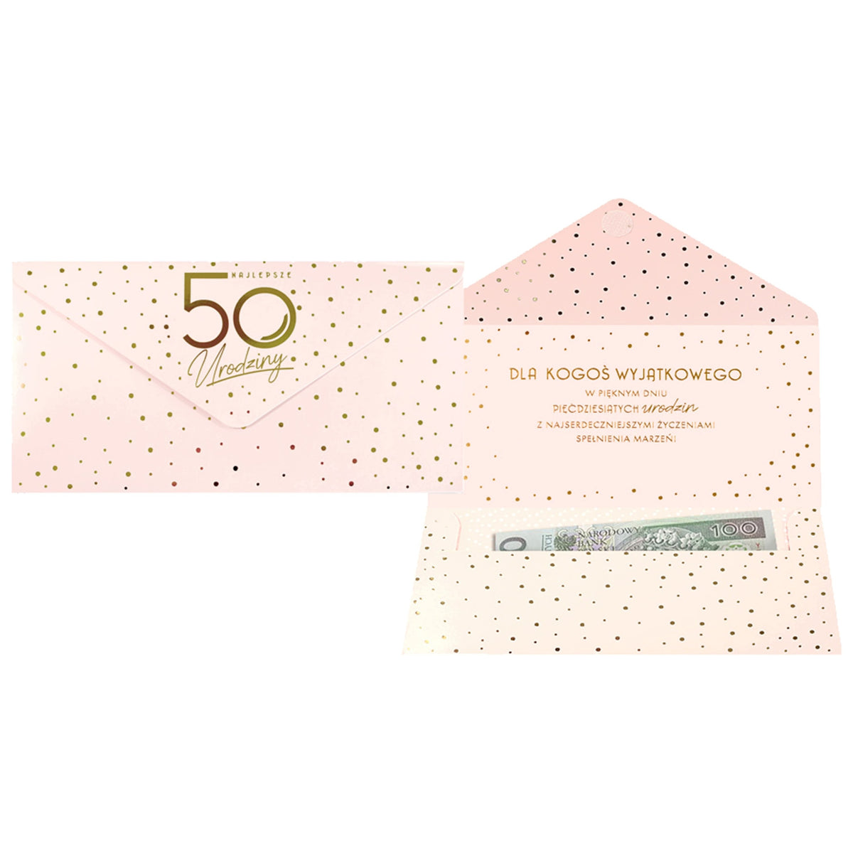 GIFT ENVELOPE DECORATIVE BIRTHDAY 50 ELITE KOP-055 KUKARTKA