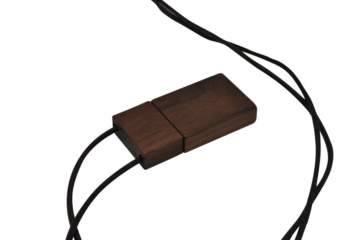 GIFT Pendrive NECKLACE Wooden with string 64 GB USB 3.0 Brand MemoRabbit