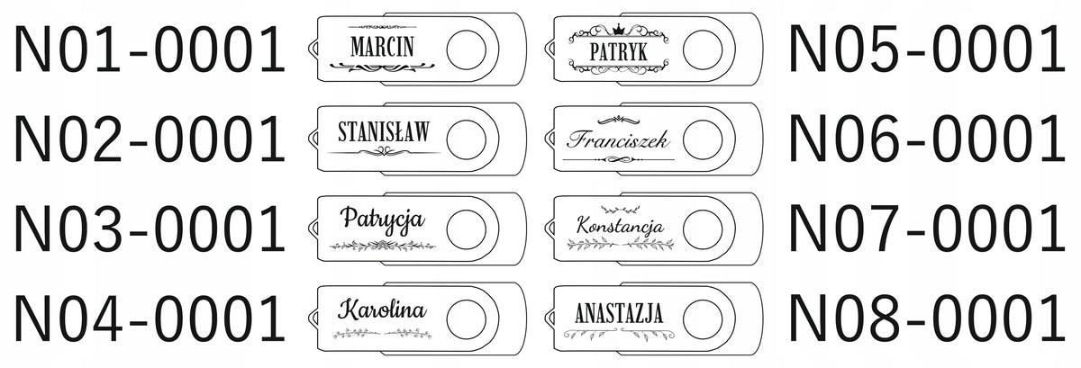 GIFT USB flash drive ENGRAVING 32 GB USB 2.0 + box + NAME ENGRAVING Brand MemoRabbit