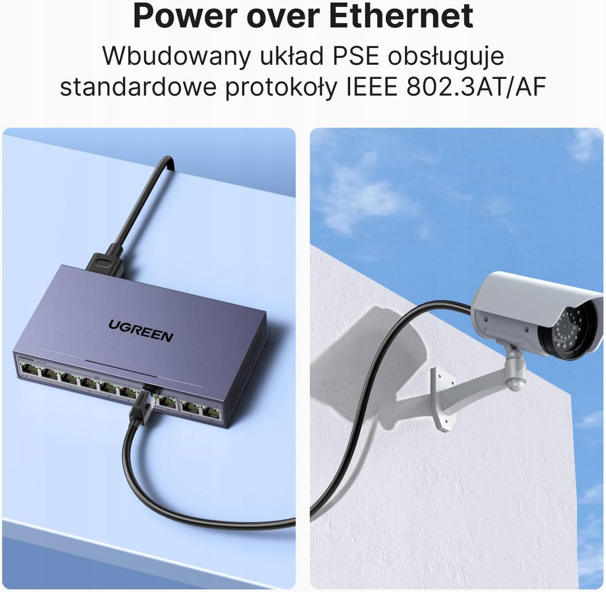 GIGABIT POE NETWORK SWITCH 10 PORTS 8+2 NVR IP CAMERA Manufacturer no brand