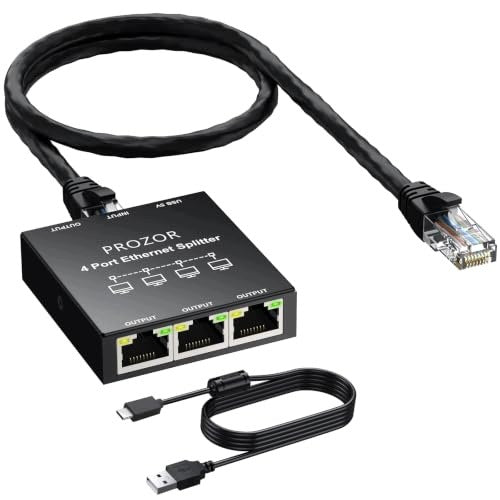 GIGABIT RJ45 1X4 1000 MBPS NETWORK SPLITTER FOR ROUTER Manufacturer no brand