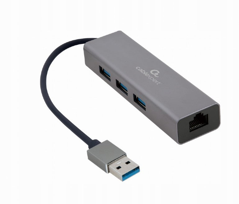 GIGABIT USB NETWORK CARD WITH HUB 3x USB 3.0 ETHERNET LAN GEMBIRD Product weight with unit packaging 0.09 kg