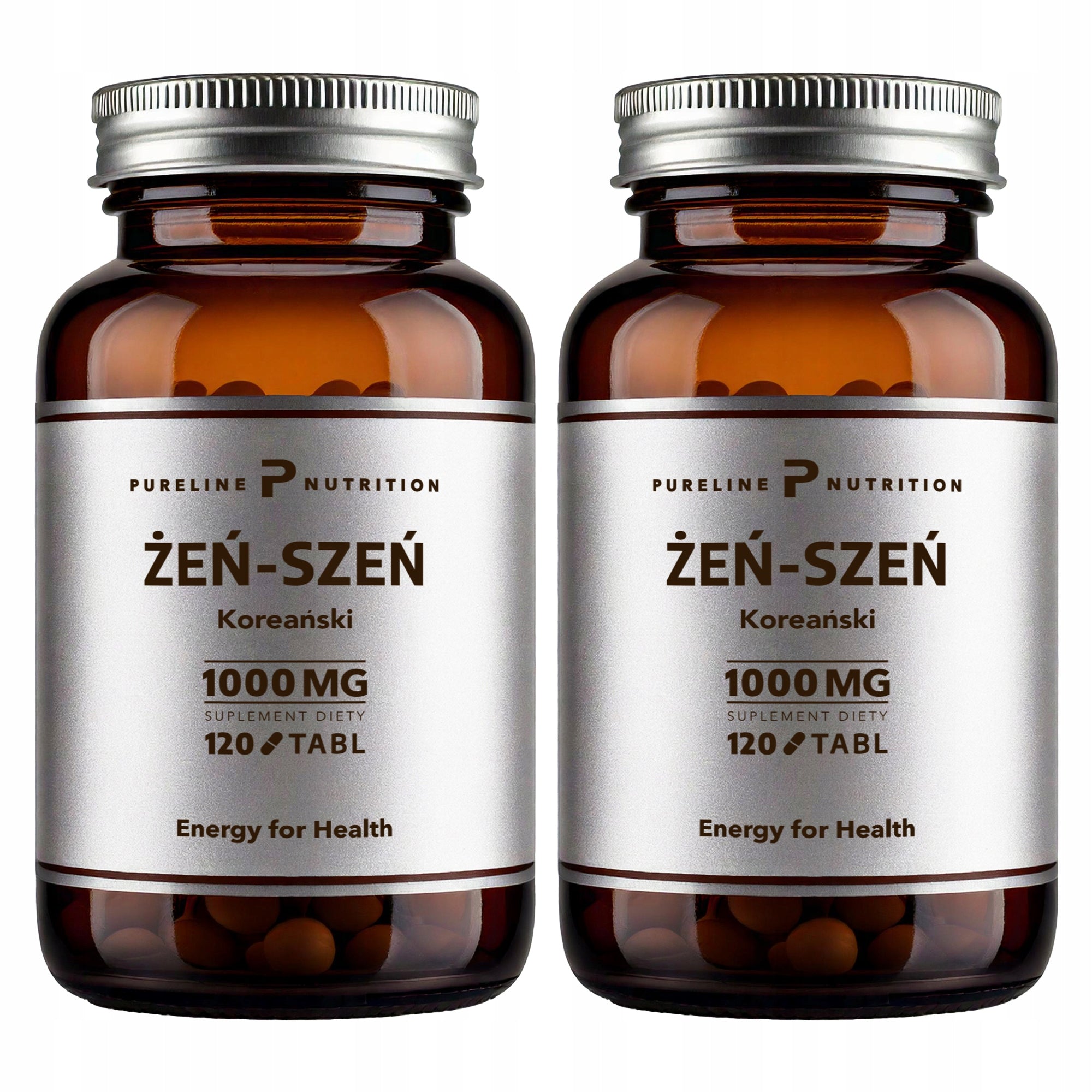 GINSENG KOREAN Root Extract 1000mg Set x2 ENERGY STRESS STRONG