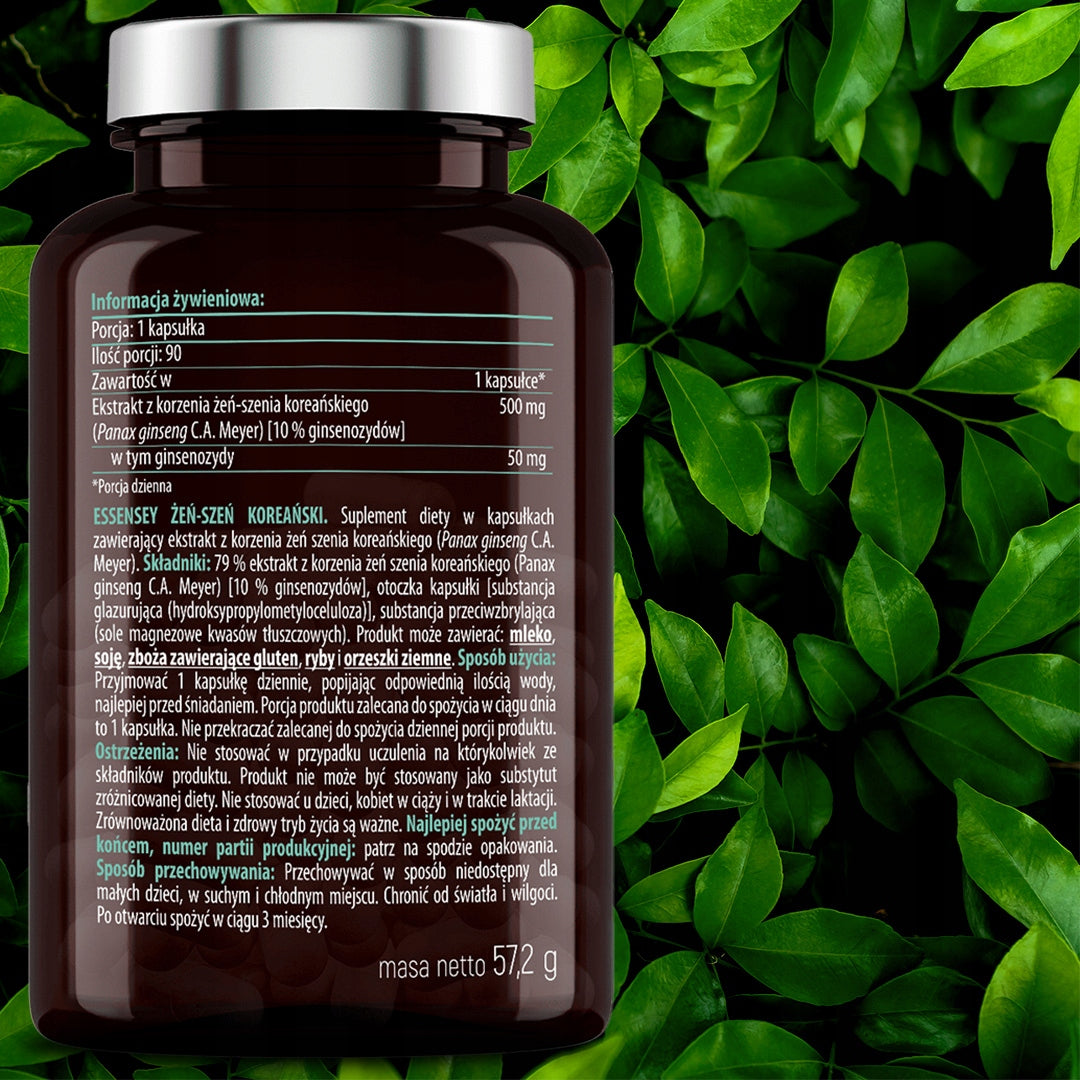 GINSENG Korean Root 500 mg 90 Kaps Strong Extract Fatigue Vitality Name other