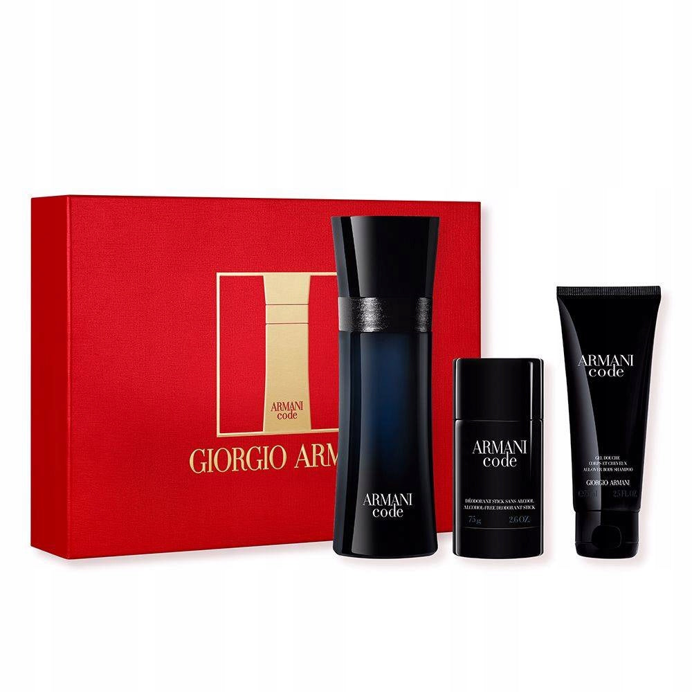 GIORGIO ARMANI CODE set 125ML + 75ML + 75ML.Old version.