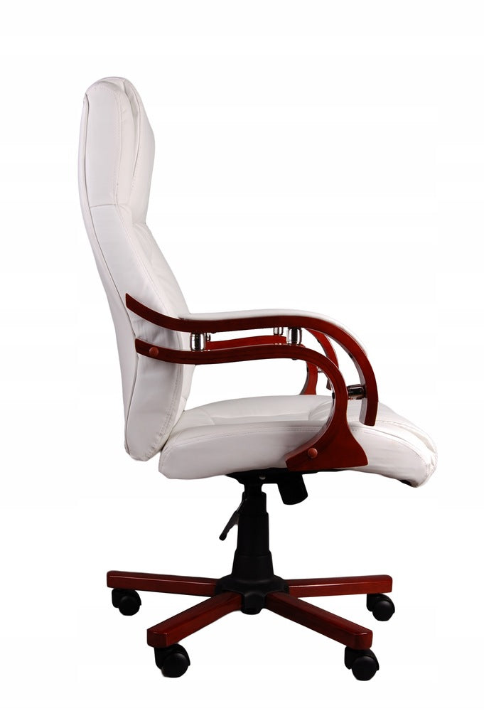GIOSEDIO NEW WHITE ARMCHAIR OFFICE WITH WOOD BSL002 Brand Giosedio