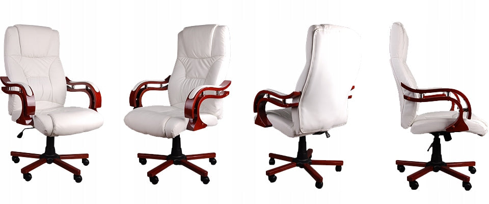 GIOSEDIO NEW WHITE ARMCHAIR OFFICE WITH WOOD BSL002 EAN (GTIN) 5902751540215