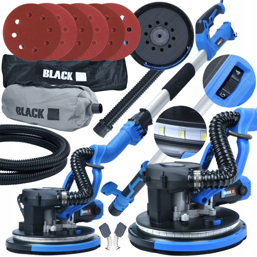 GIRAFFE SANDER FOR GYPSUM FINISH DUST-FREE SELF-PRIMING + LED 360 BLACK