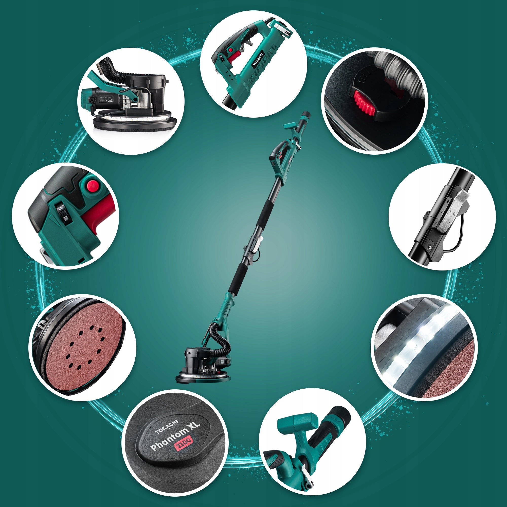 GIRAFFE SANDER FOR PLASTERING PLASTER WALLS 220cm LED + PAPER x35 Manufacturer code NAR/ZYR/01