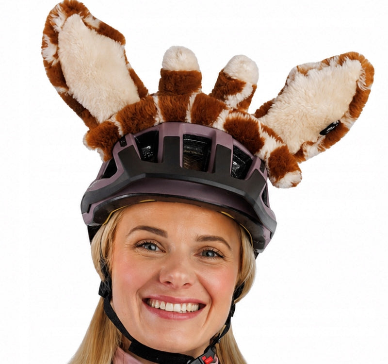 GIRAFFE bicycle helmet ornament for bike scooter ski Velcro