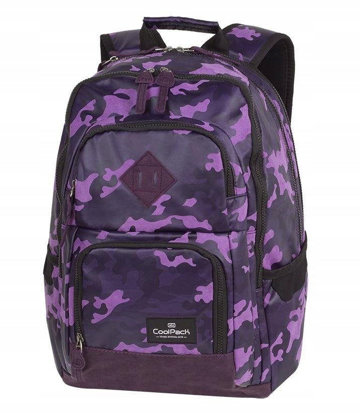 GIRLS BACKPACK FOR SCHOOL CAMO PURPLE SOLID Brand CoolPack