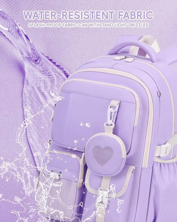 GIRLS SCHOOL BACKPACK YOUTH COMFORTABLE BREATHABLE OXFORD FOR CHILDREN Manufacturer code PLECAK LUNCHBOX PIÓRNIK new