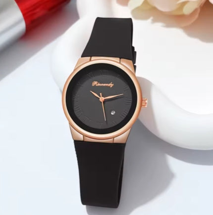 GIRLS' WATCH RUBBER BLACK 14,5 - 18 CM 1446 Brand no brand