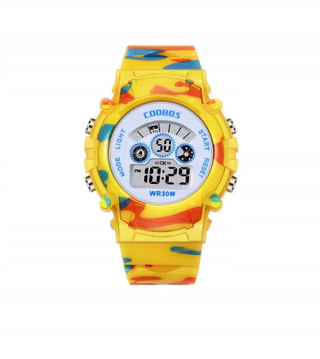 GIRLS WATCH YOUTH SPORTS DIGITAL YELLOW