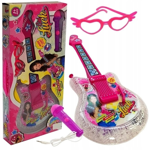 Vaikiškų gitarų ir akinių rinkinys su mikrofonu