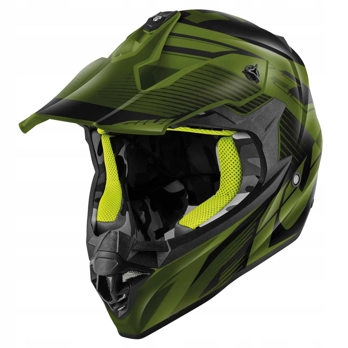 GIVI HELMET CROSS 60.1 FRESH ECE R22-06 BLACK/GREEN/YELLOW SIZE L