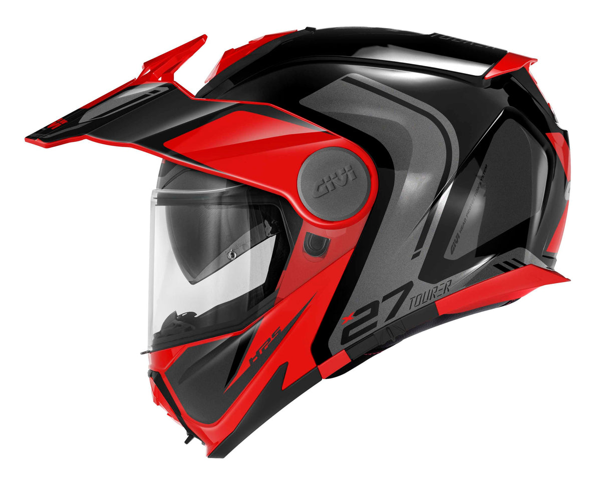 GIVI HELMET X.27 JAW TOURER WITH PALE DETACHABLE VISOR BLACK/RED XXL Manufacturer's catalog number HX27RTRBR63