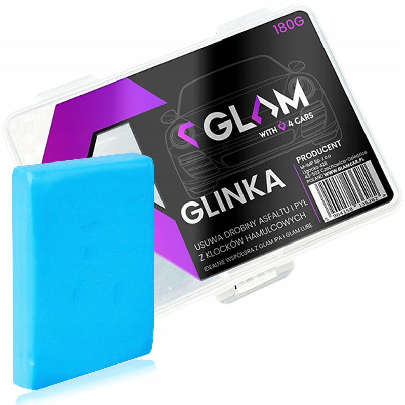 GLAM CLAY BAR GLASS CLEANER CLAY 180G XXL + CASE