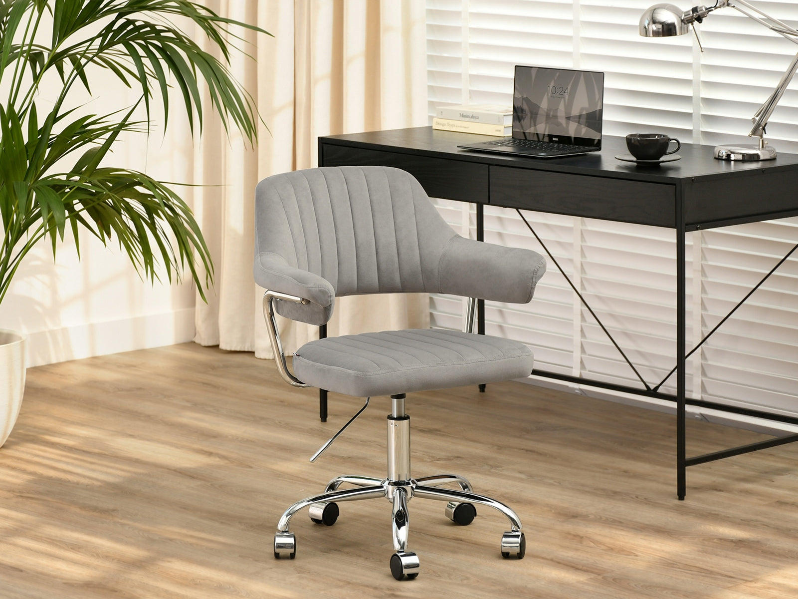 GLAM STYLE ARMCHAIR FOR WOMAN TEENAGE MERLIN LIGHT GREY STRONG VELOUR Brand Mebel-Partner