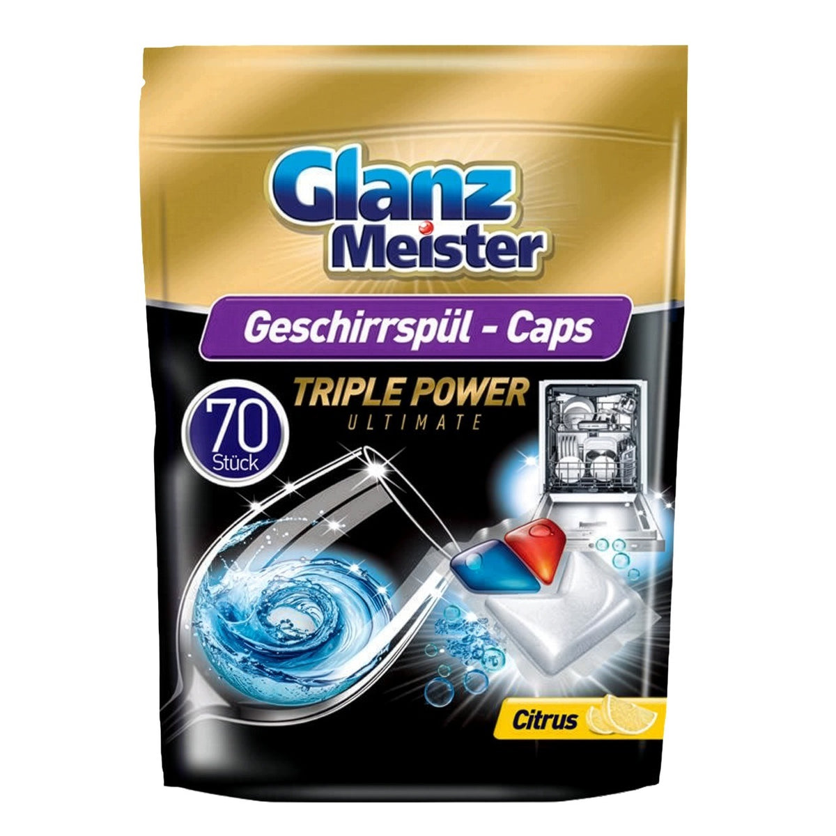 GLANZ MEISTER CITRUS 70 KAPS DISHWASHER CAPSULES