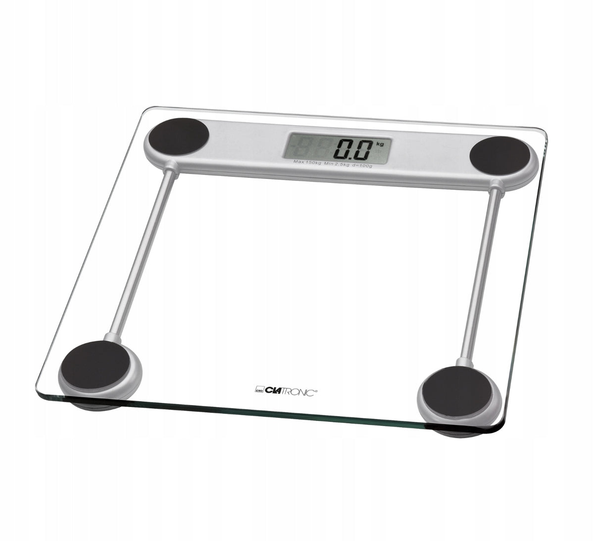 GLASS BATHROOM SCALE ELECTRONIC STRONG CLATRONIC 3368 150kg Brand Clatronic