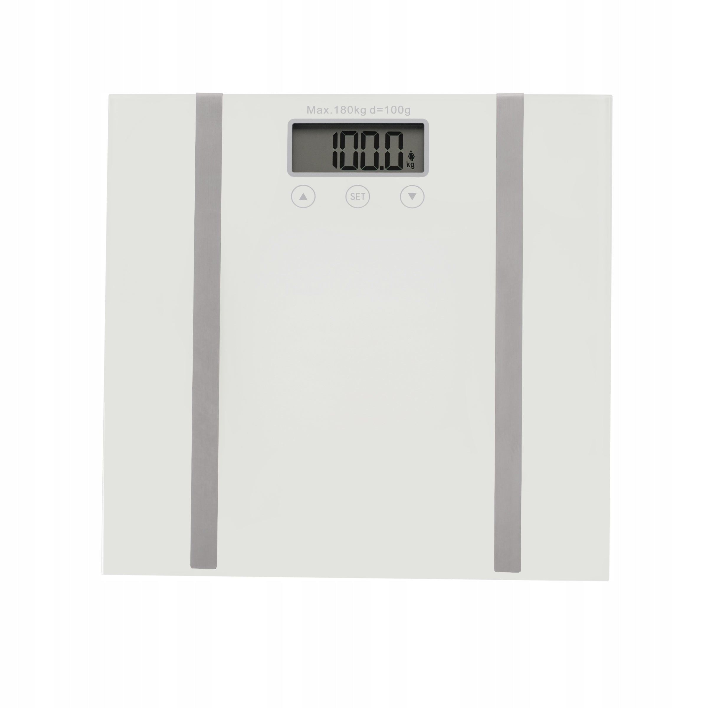 GLASS BATHROOM SCALE WITH ANALYZER 180KG BMI Maximum load 150 kg