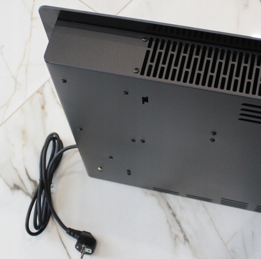 GLASS BLACK CONVECTOR ELECTRIC HEATER FOR WiFi 80cm + XXL Remote Control Manufacturer code Czarny grzejnik elektryczny konwektorowy wifi