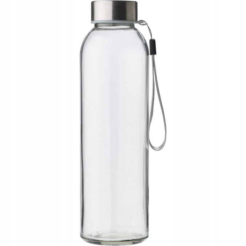 GLASS BOTTLE WATER bottle 500 ml IN A COVER Color blue