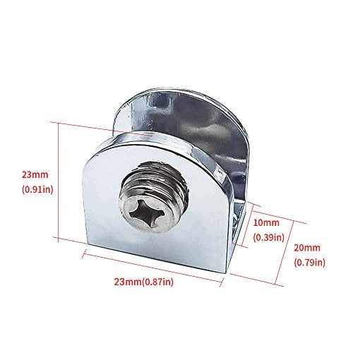 GLASS CLAMP ADJUSTABLE ZINC ALLOY CHROME PLATED FOR SHELF 6 PCS. silicone Manufacturer code Bez marki