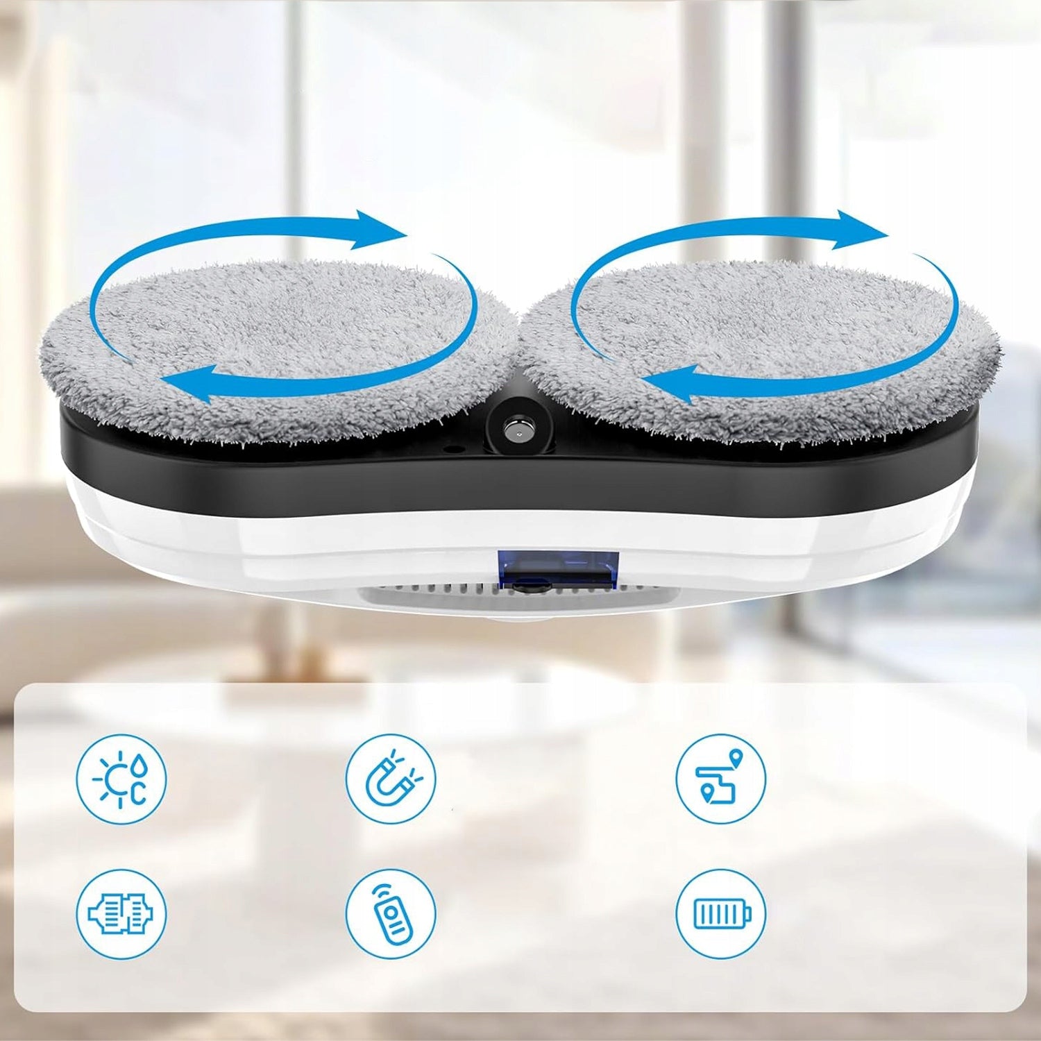 GLASS CLEANING ROBOT 5600PA 10 CLOTHS SUITABLE FOR CLEAN WATER Brand no brand