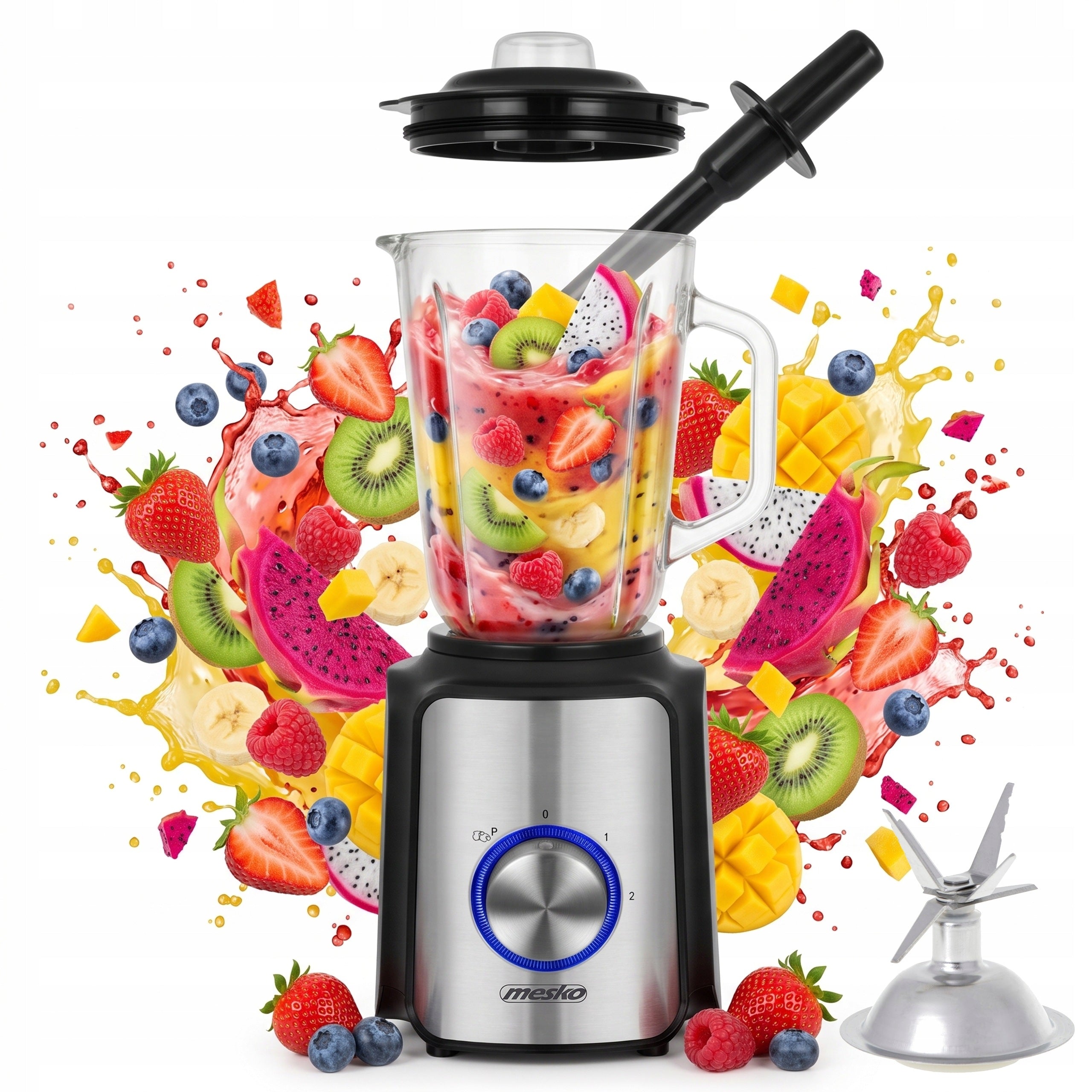GLASS CUP BLENDER FOR SMOOTHIE COCKTAIL CRUSHES ICE STRONG 1200W