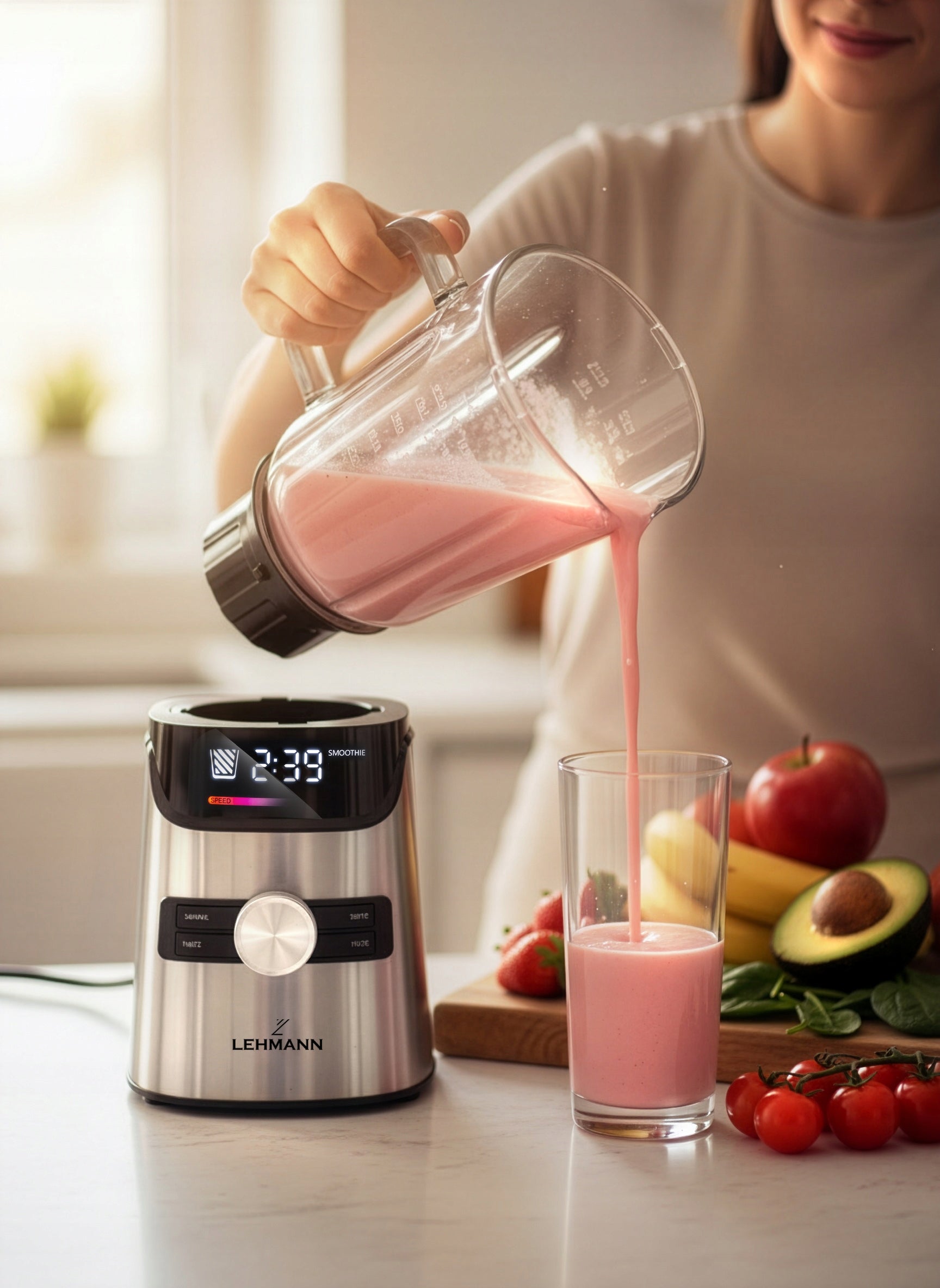 GLASS CUP BLENDER FOR SMOOTHIE COCKTAILS WATER BOTTLES CRUSHES ICE GRINDER XL Manufacturer code BLENDER KIELICHOWY LEHMANN SENSO 2000 +MŁYNEK