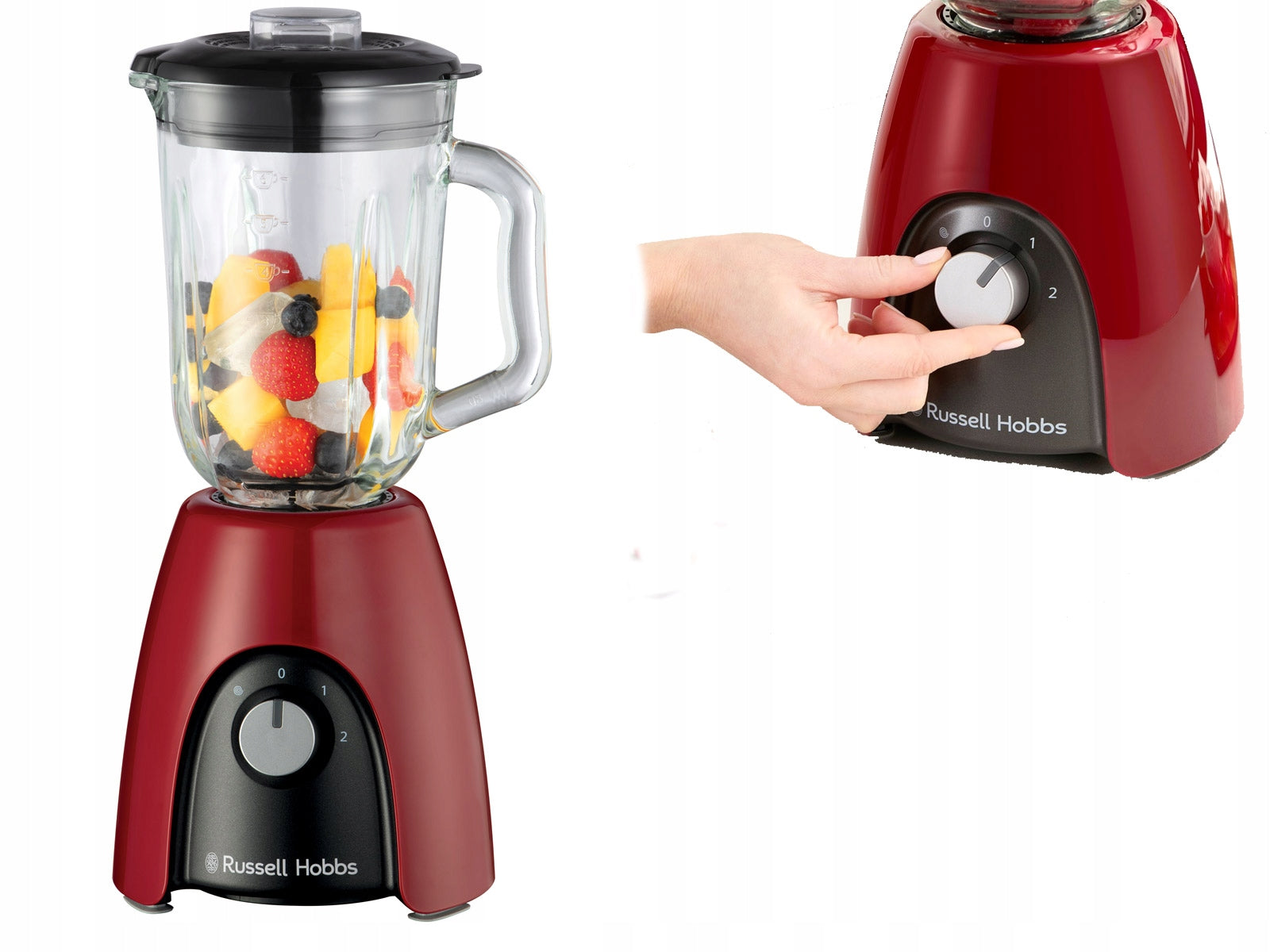 GLASS CUP BLENDER HIGH POWER 850W RUSSELL HOBBS 27120-56 SOUP CREAMS Packaging status original